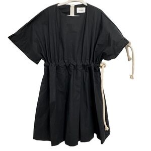 Unlabel Girls Stretch Cotton Pleated Dress Black SZ 4 US/104 EU is LIKE NEW